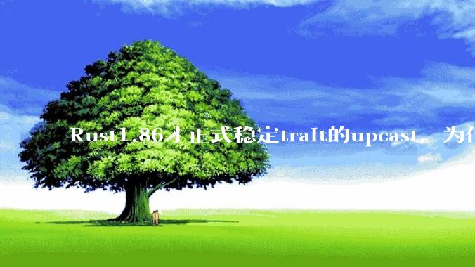 Rust1.86才正式稳定trait的upcast，为什么在rust中这个特性实现如此复杂？